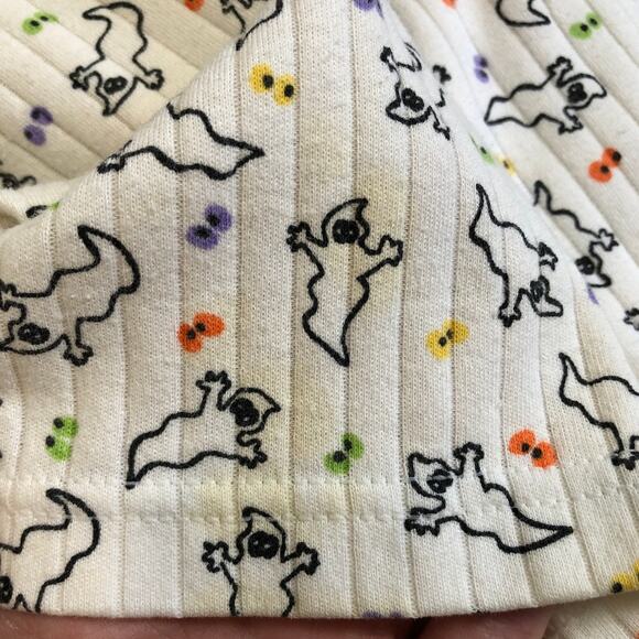 VTG Bobbie Brooks Ghost Print Mock Neck Ribbed Top 2X USA Retro Halloween 90s - Picture 8 of 9